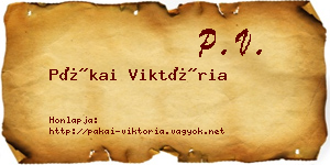 Pákai Viktória névjegykártya